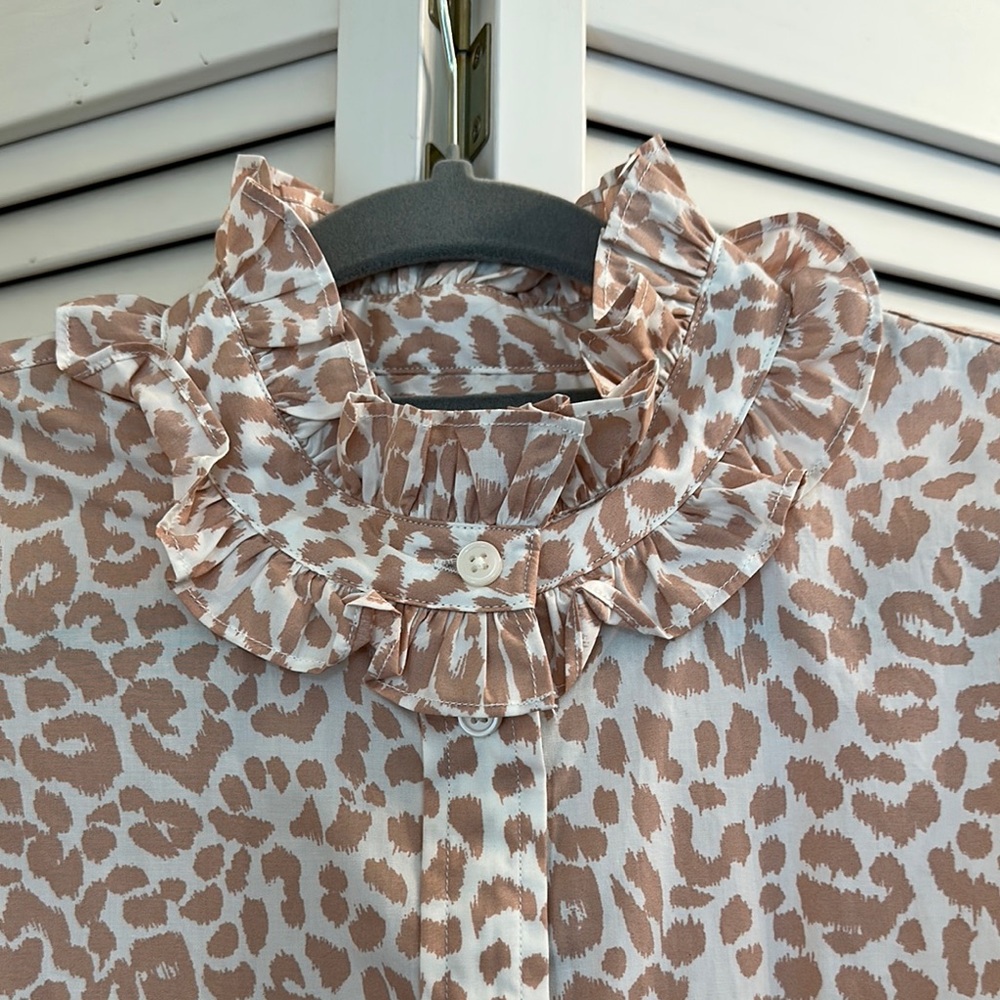 J. Crew Ruffle Neck Blouse - Picture 2 of 6